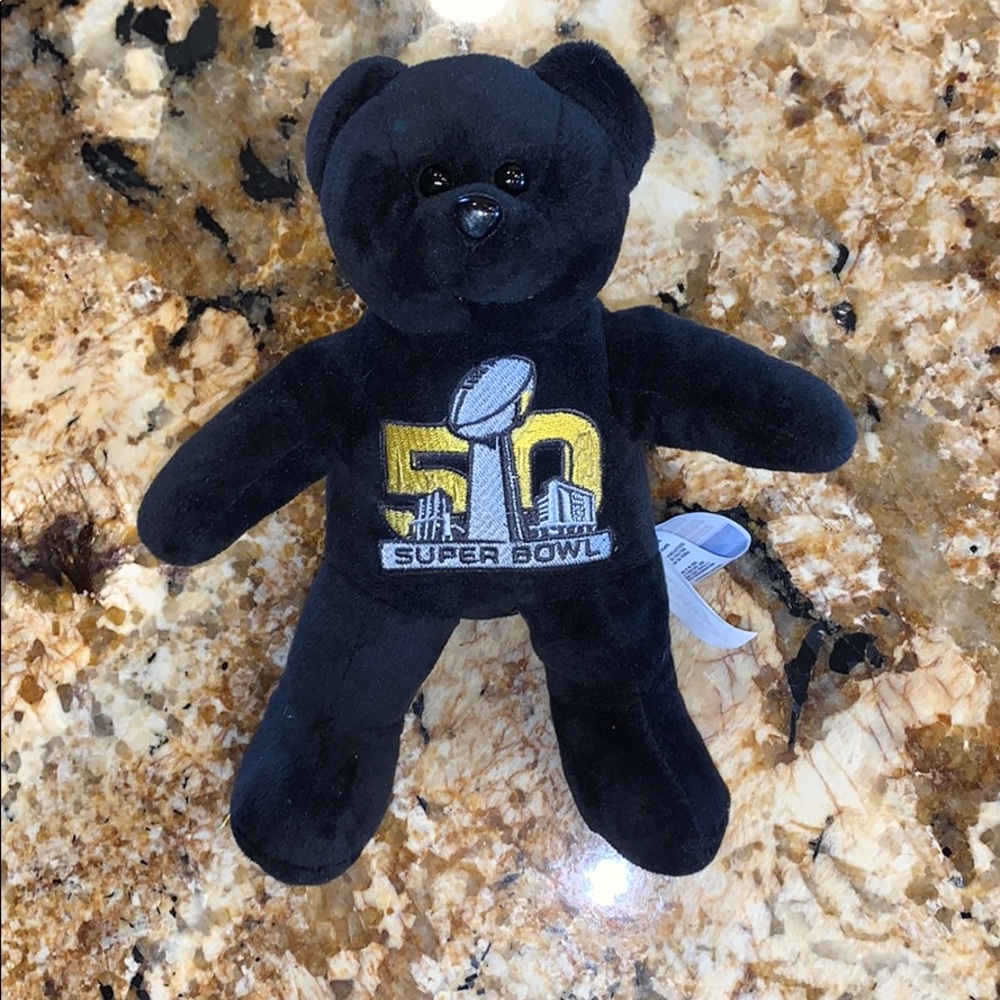 black 50th super bowl bear